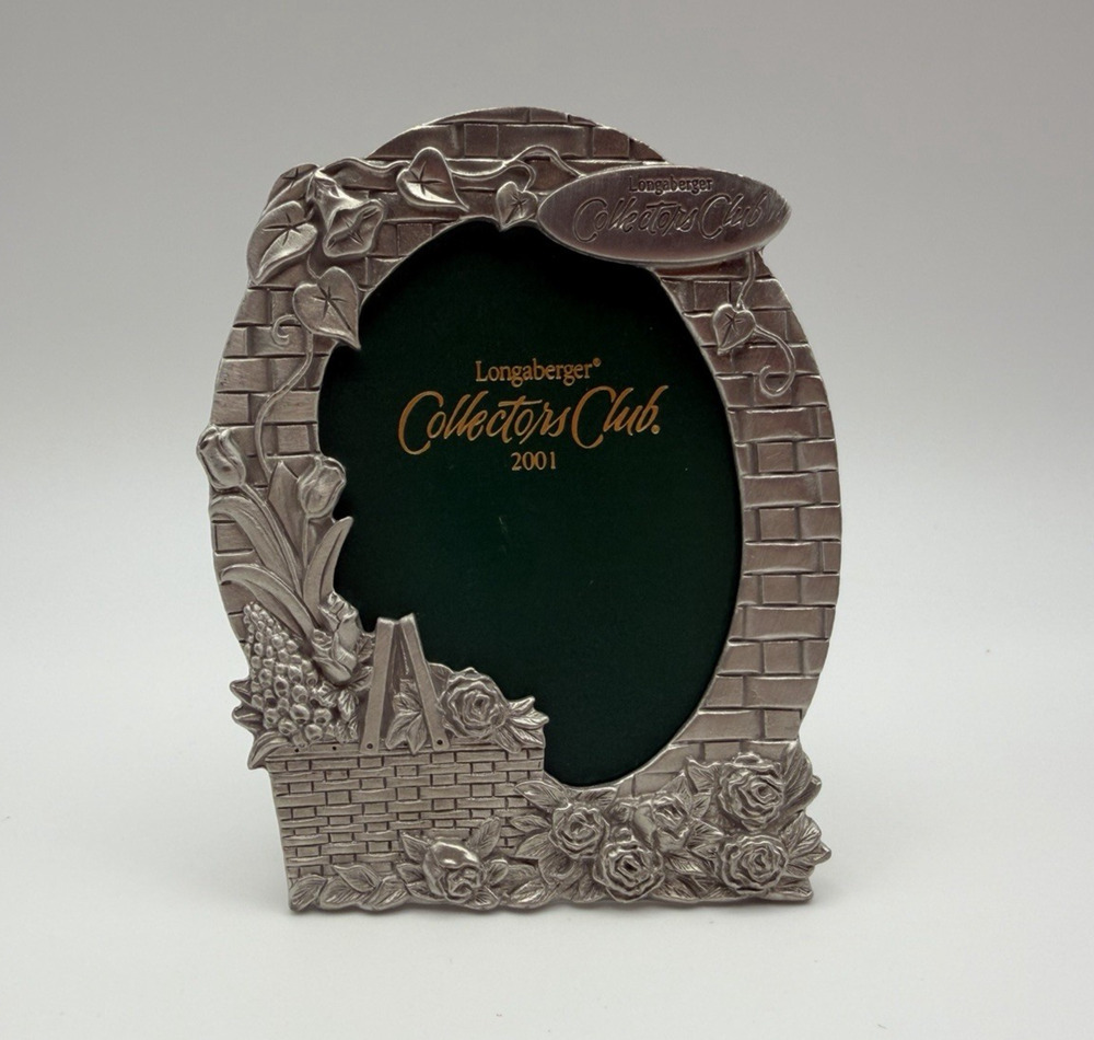 Longaberger Collectors Club 2001 Pewter Picture Frame Renewal Gift Vintage